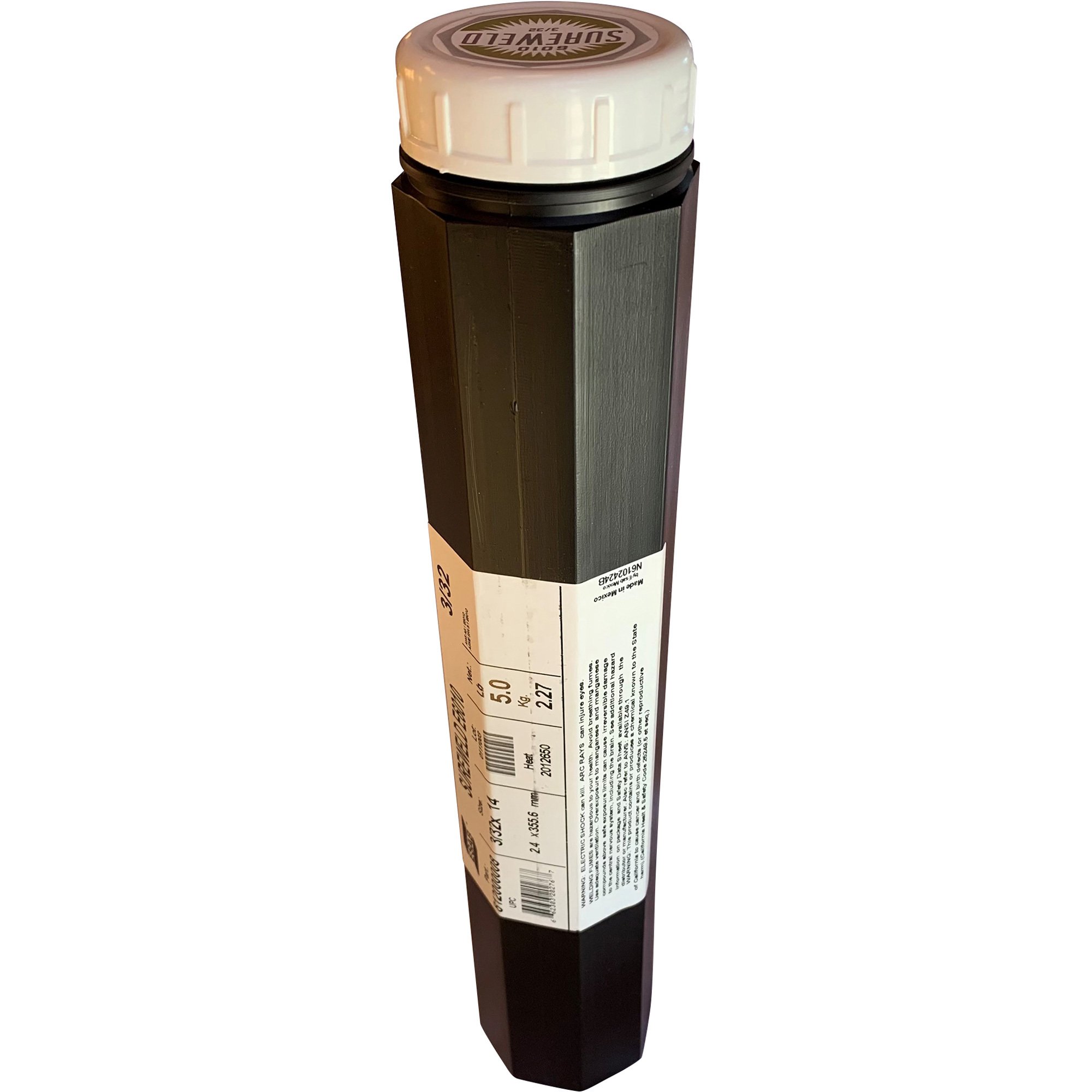 ESAB Sureweld E6010 Stick Electrodes — 3/32in. Dia. x 14in.L, 5-Lb. Tube, Model# 812000008